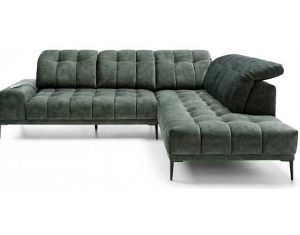 Coltar cu reglaj electric GRENADA L cu tetiere reglabile, personalizabil 276-284x226-234cm