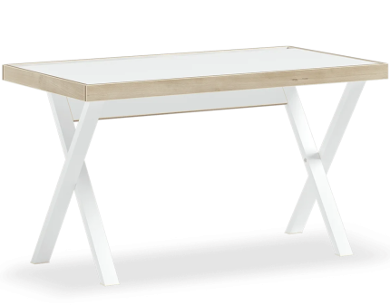 Birou MODERA YOUNG 130x71xH76cm alb/ natur