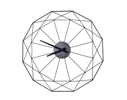 Ceas de perete metal negru 60x58x5cm