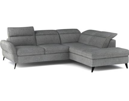 Coltar extensibil ALESSIO cu lada pentru depozitare, tetiere reglabile, personalizabil 250x190cm