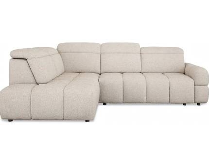 Coltar cu reglaj electric MATEO L cu lada pentru depozitare, tetiere reglabile, personalizabil 270x223cm