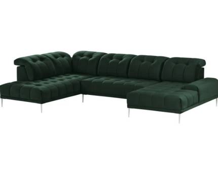 Coltar cu reglaj electric GRENADA U cu tetiere reglabile, personalizabil 231x358x183cm