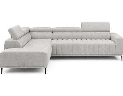 Coltar extensibil (160cm) GANDI cu lada pentru depozitare, tetiere reglabile, personalizabil 301x204cm