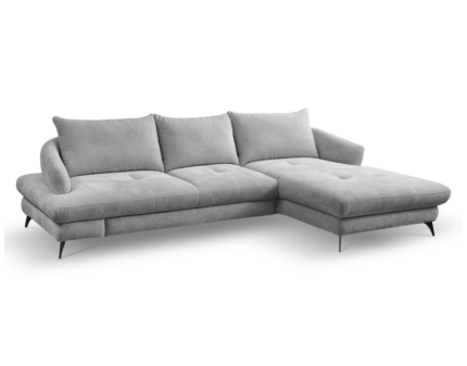 Coltar extensibil FUTURO cu lada pentru depozitare, gri deschis 292x180cm