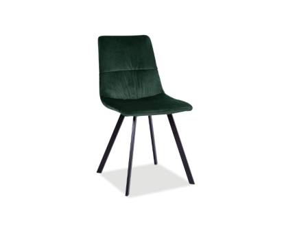 Set 4 scaune tapitate TOLEDO VELVET catifea green 45x51xH88cm, picioare negre