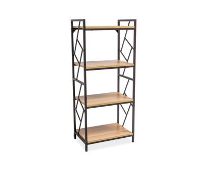 Etajera cu 4 rafturi TABLO R4 60x140x40cm stejar/ negru