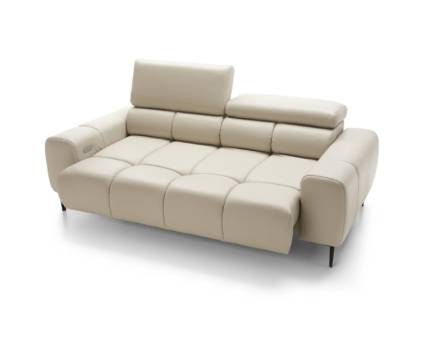Canapea 2 locuri cu reglaj electric PLAZA cu tetiere reglabile, personalizabila 192x105cm