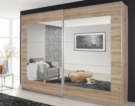 Dulap stejar sanremo/oglinda 271x210x62cm ALEGRO