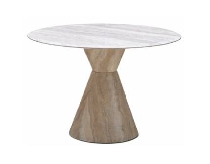 Masa ABBOT din MDF furniruit travertin deschis 120xH77cm 