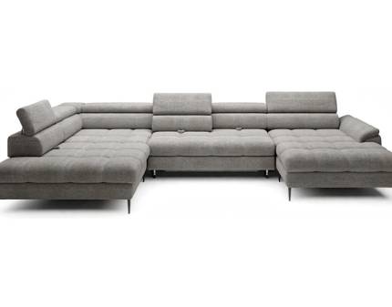 Coltar extensibil EMPOLI XL cu lada pentru depozitare, tetiere reglabile, spatar reglabil, personalizabil 218x380x177cm