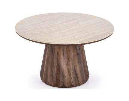 Masuta DIAVOLA din MDF sinterizat, furniruit trafertin/ nuc 80xH47cm