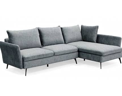 Coltar extensibil CALABRIA cu lada pentru depozitare, gri 282x182cm