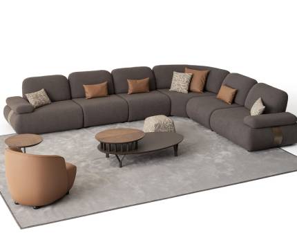 Coltar cu spatar ajustabil FRANKA personalizabil 407x332cm