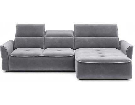 Coltar cu reglaj electric MURILLO S cu lada pentru depozitare, tetiere reglabile, personalizabil 260x175cm 