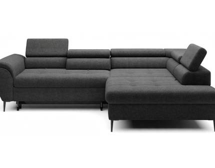 Coltar extensibil TEMPO cu lada pentru depozitare, tetiere reglabile, spatar reglabil, personalizabil 289x218cm