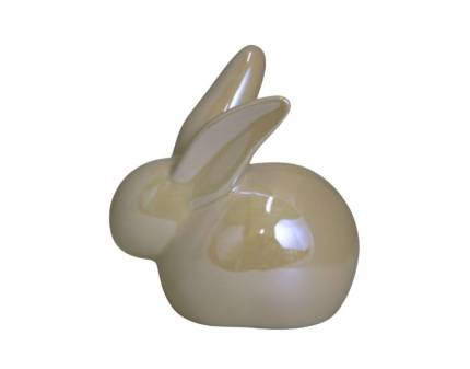 Iepuras mic sezand bej din ceramica 