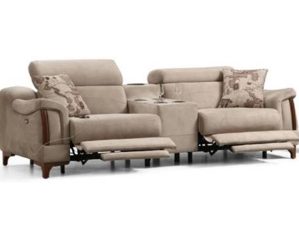 Canapea cu dublu recliner si sound sistem RIO 