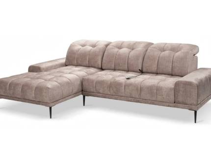 Coltar cu reglaj electric GRENADA MINI cu tetiere reglabile, personalizabil 283x175-183cm