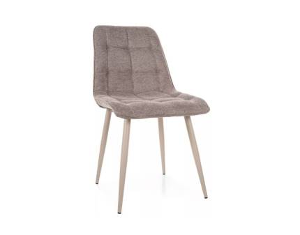 Scaun tapitat CHIC BREGO CASMIRE material textil beige 50x58xH88cm, picioare casmir