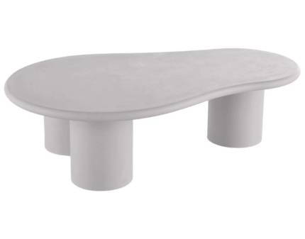 Masuta SELENA din microciment gri deschis 130x80xH35cm