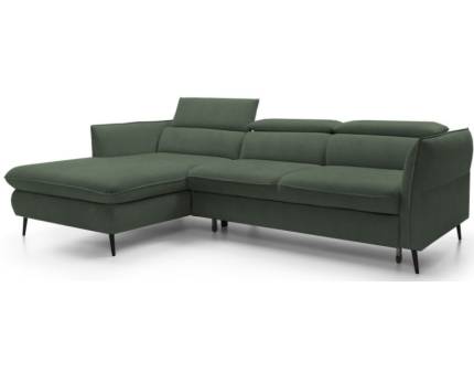 Coltar extensibil MANGO X cu lada pentru depozitare, tetiere reglabile, personalizabil 260-286x176cm