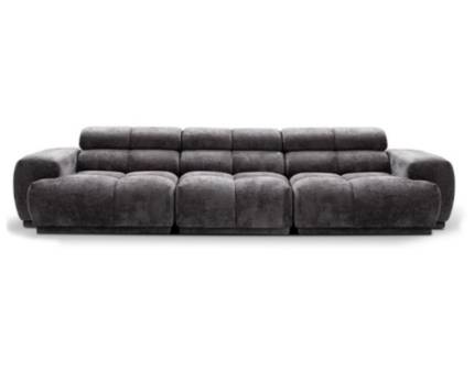 Canapea 3 locuri CHANI fixa, cu tetiere reglabile, personalizabila 313x113cm