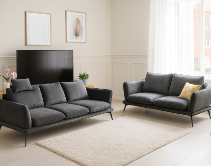 Set canapele 3+2 locuri PORTIMAO fixe, dehusabil, personalizabil - canapea 3 locuri 252x110cm, canapea 2 locuri 182x110cm