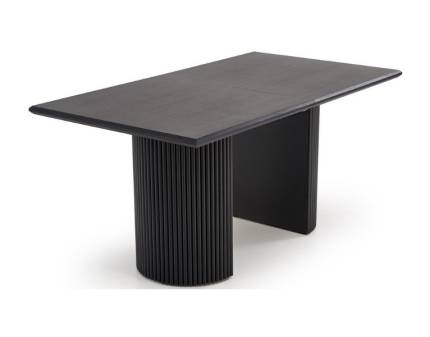 Masa extensibila BOLERO din MDF cu furnir natural stejar negru, otel vopsit negru 160-250x90xH78cm