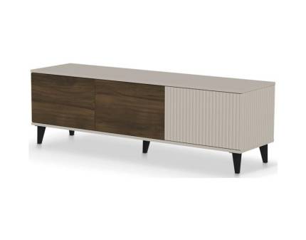 Comoda TV cu 3 usi RANDOM 2 150x52x40cm casmir/ nuc
